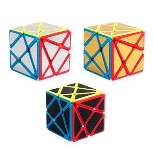 New Magic Stone Cube With Silver Golden Carbon Fiber Sticker 3x3